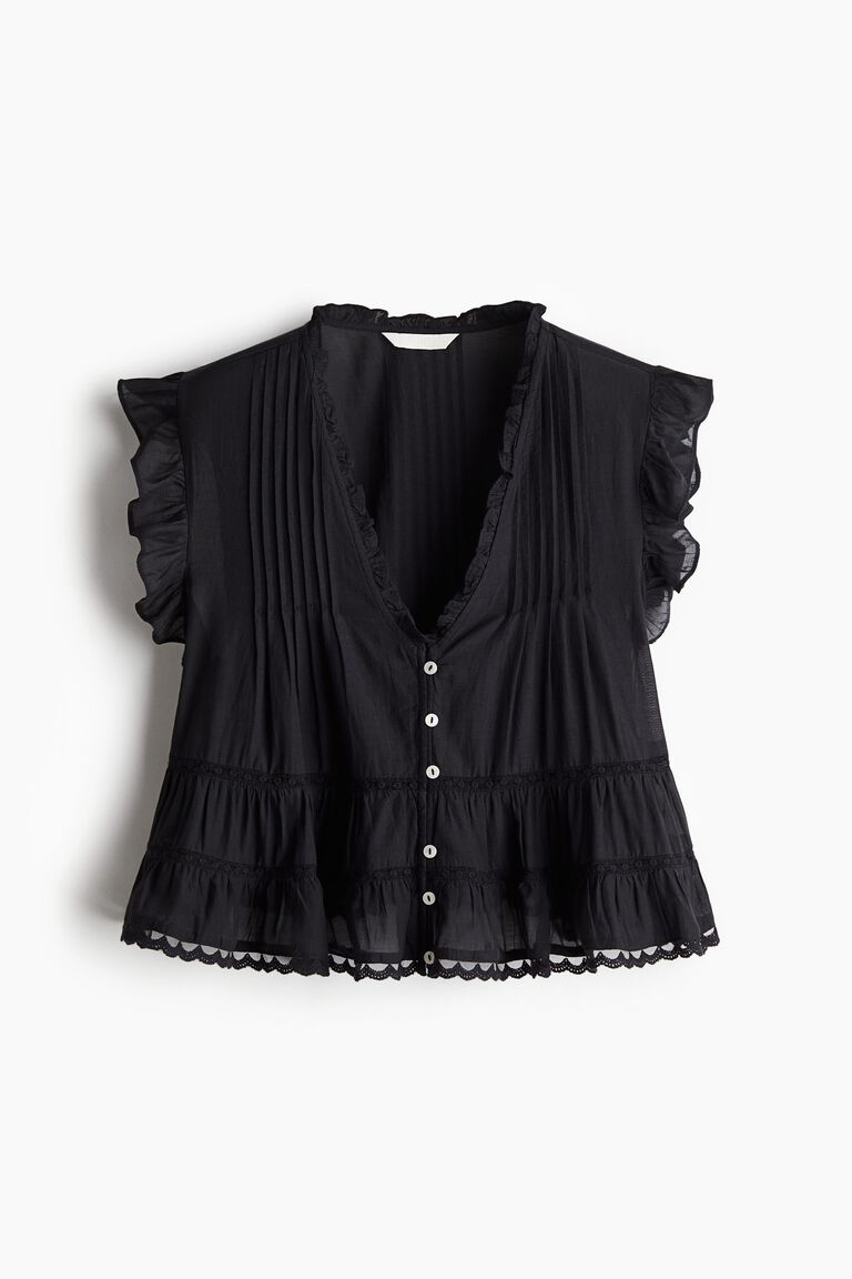 Pintucked blouse