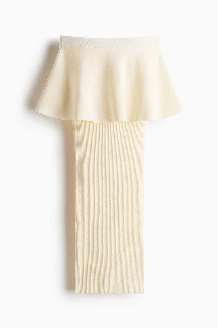 Layered knitted skirt