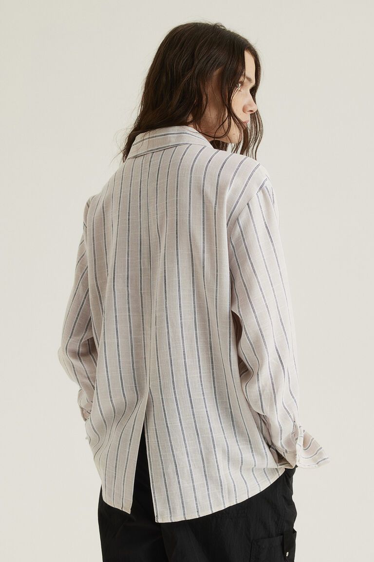 Linen-blend shirt