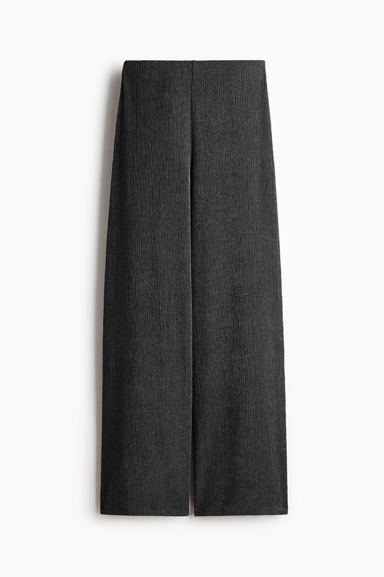 Crinkled jersey trousers