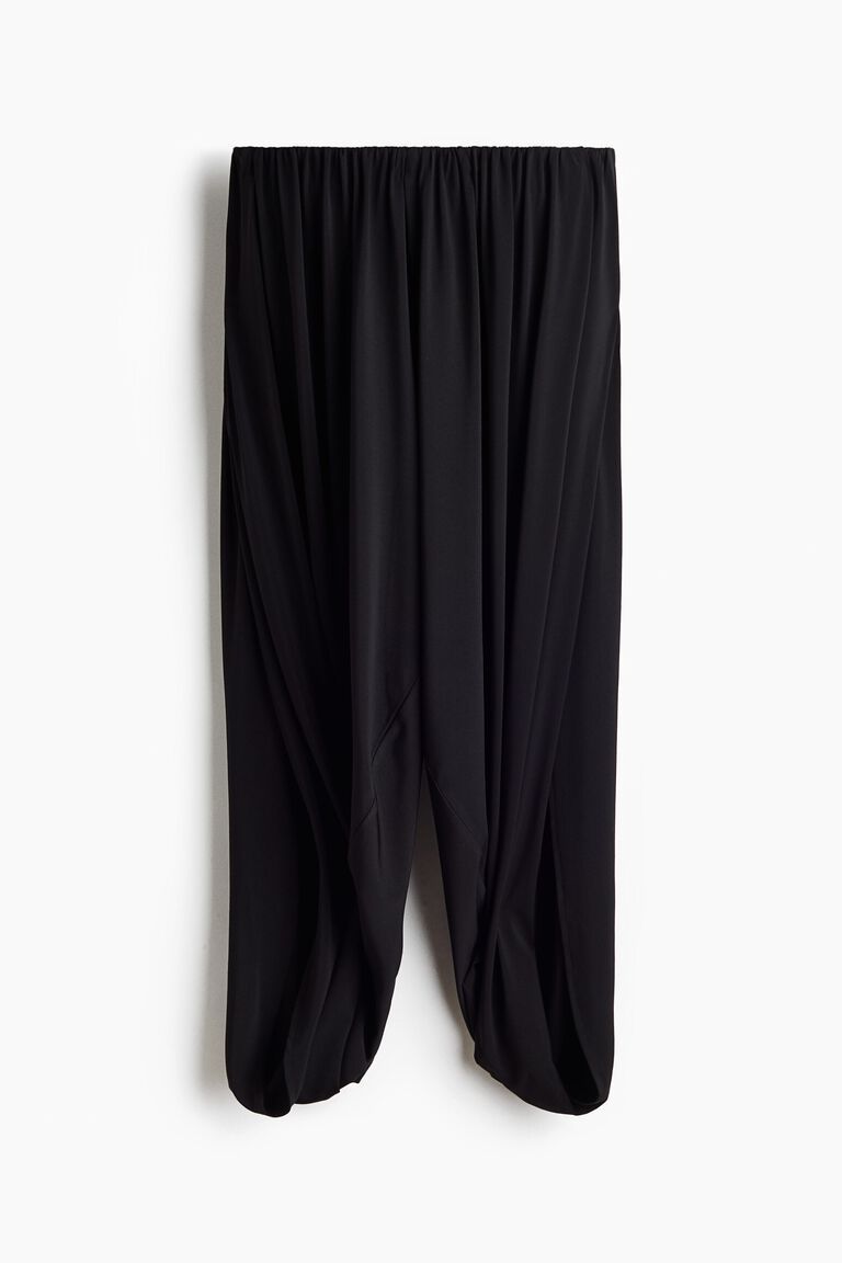 Wrap-detail balloon trousers