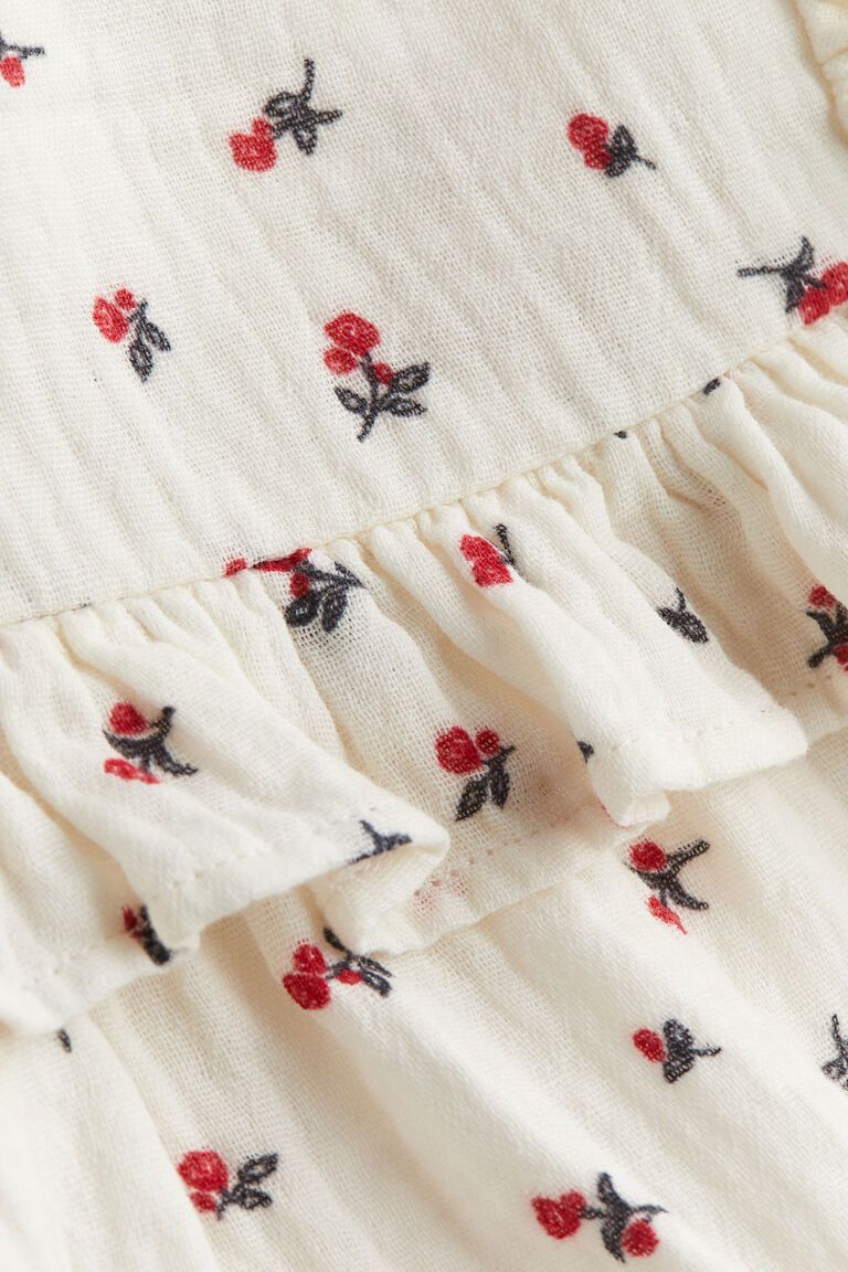 Patterned muslin dress