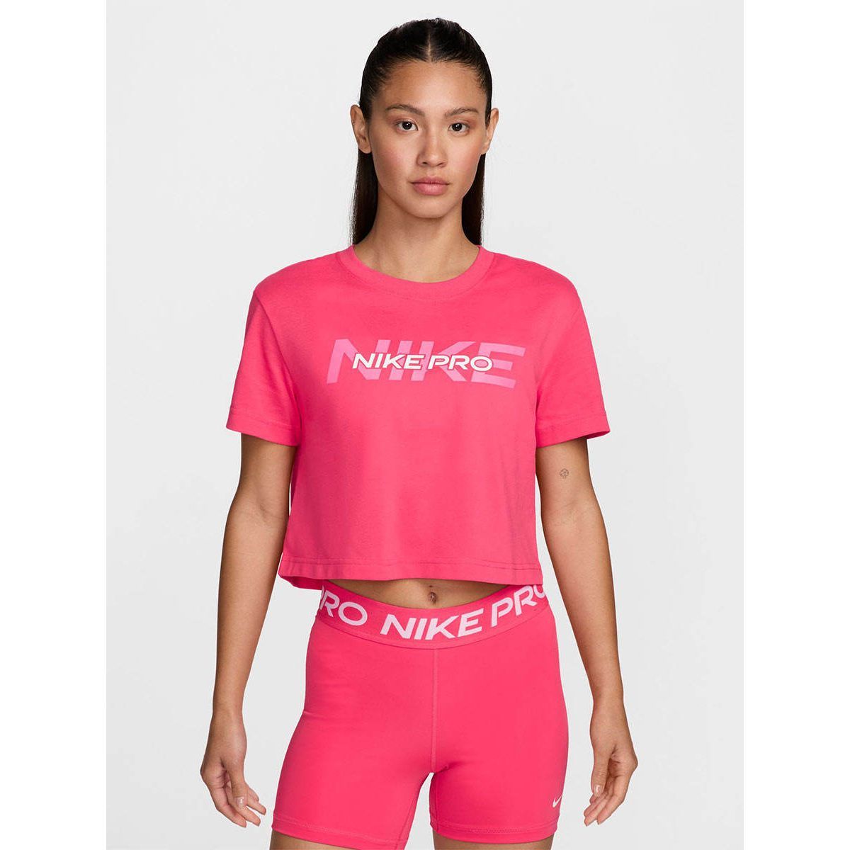 NIKE Pro Short-Sleeve Cropped женские тренировочные футболка