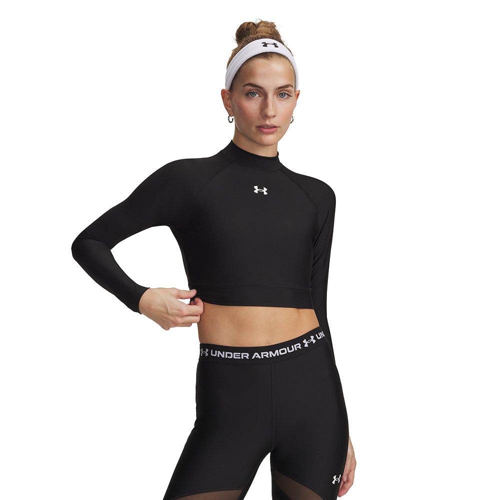 UNDER ARMOUR HeatGear Crop Mock Long Sleeve женская тренировочная футболка
