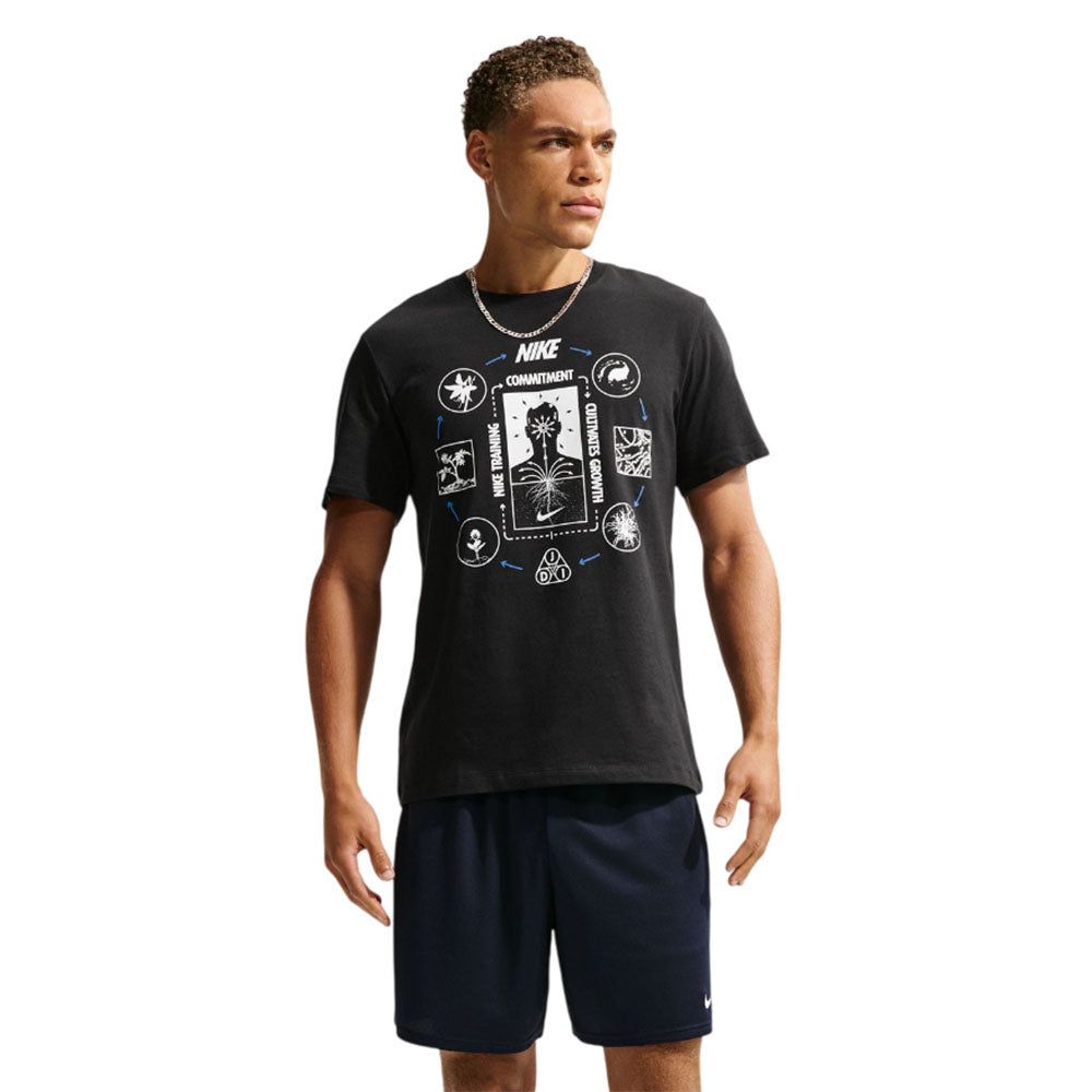 NIKE Black мужская тренировочная футболка