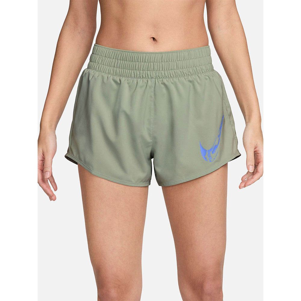 NIKE женские One Dri-FIT Mid-Rise Brief-Lined Graphic беговые шорты