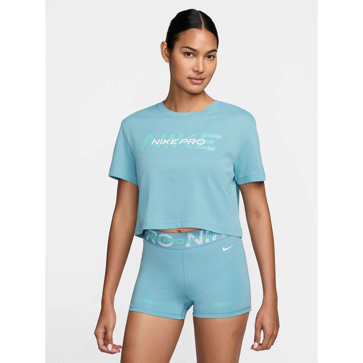 NIKE Pro Short-Sleeve Cropped женские тренировочные футболка