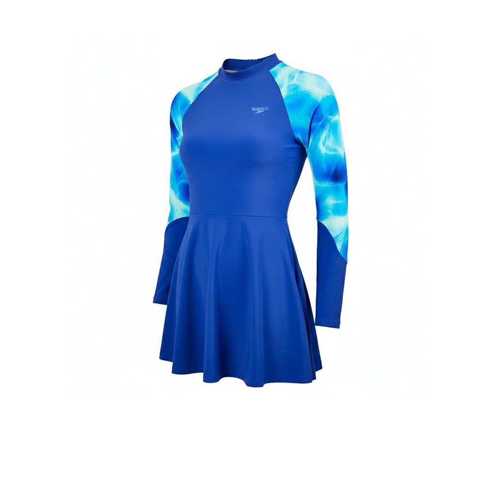 SPEEDO Printed Long Sleeve Dress женский купальник-платье