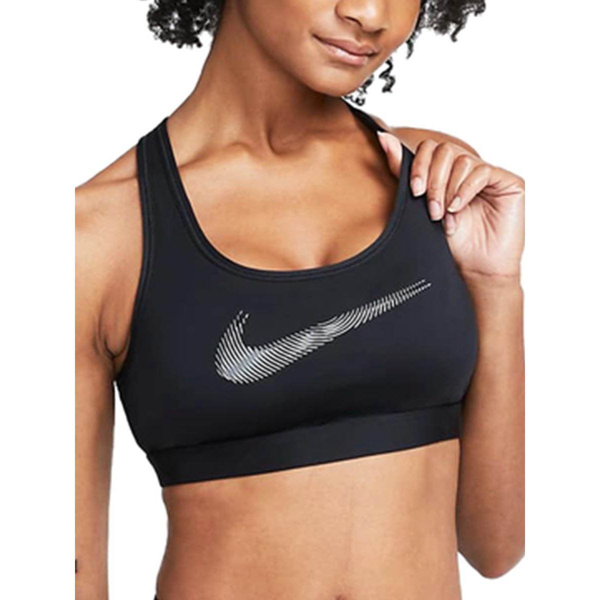 NIKE Swoosh Medium Support Padded Graphic женские спортивный лиф