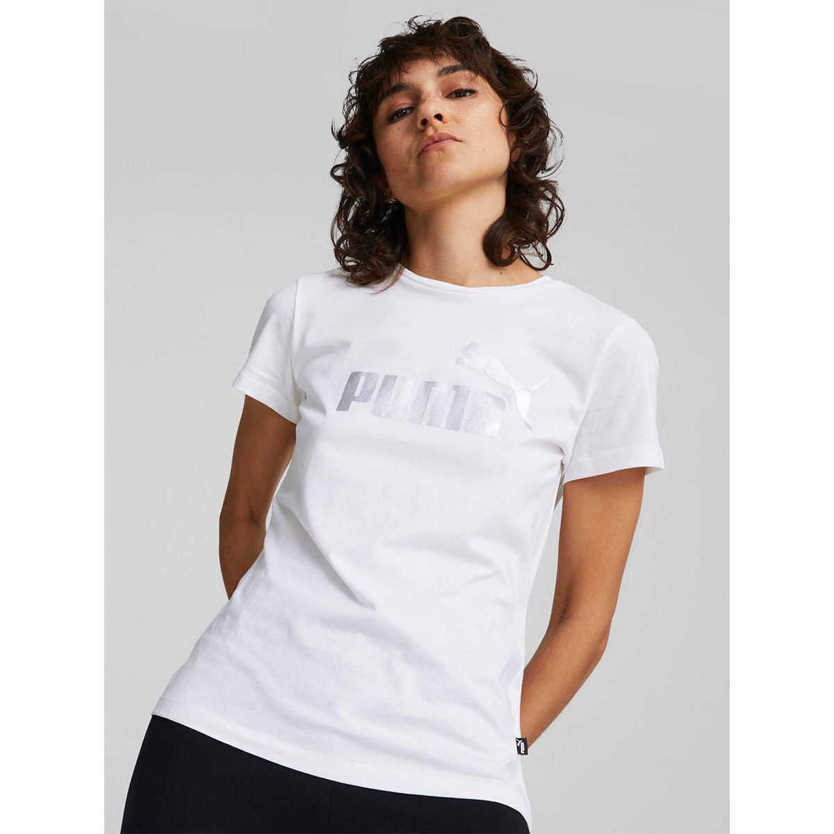 PUMA Essentials+ Metallic Logo женская футболка