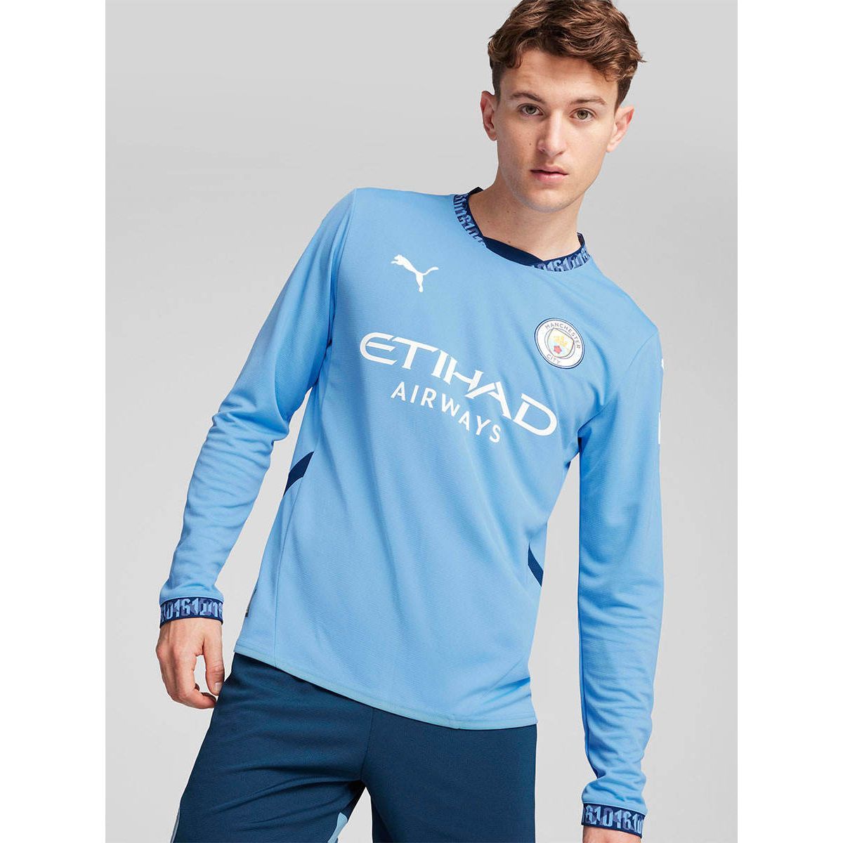 PUMA Manchester City мужская домашняя футболка с длинным рукавом 2024/25