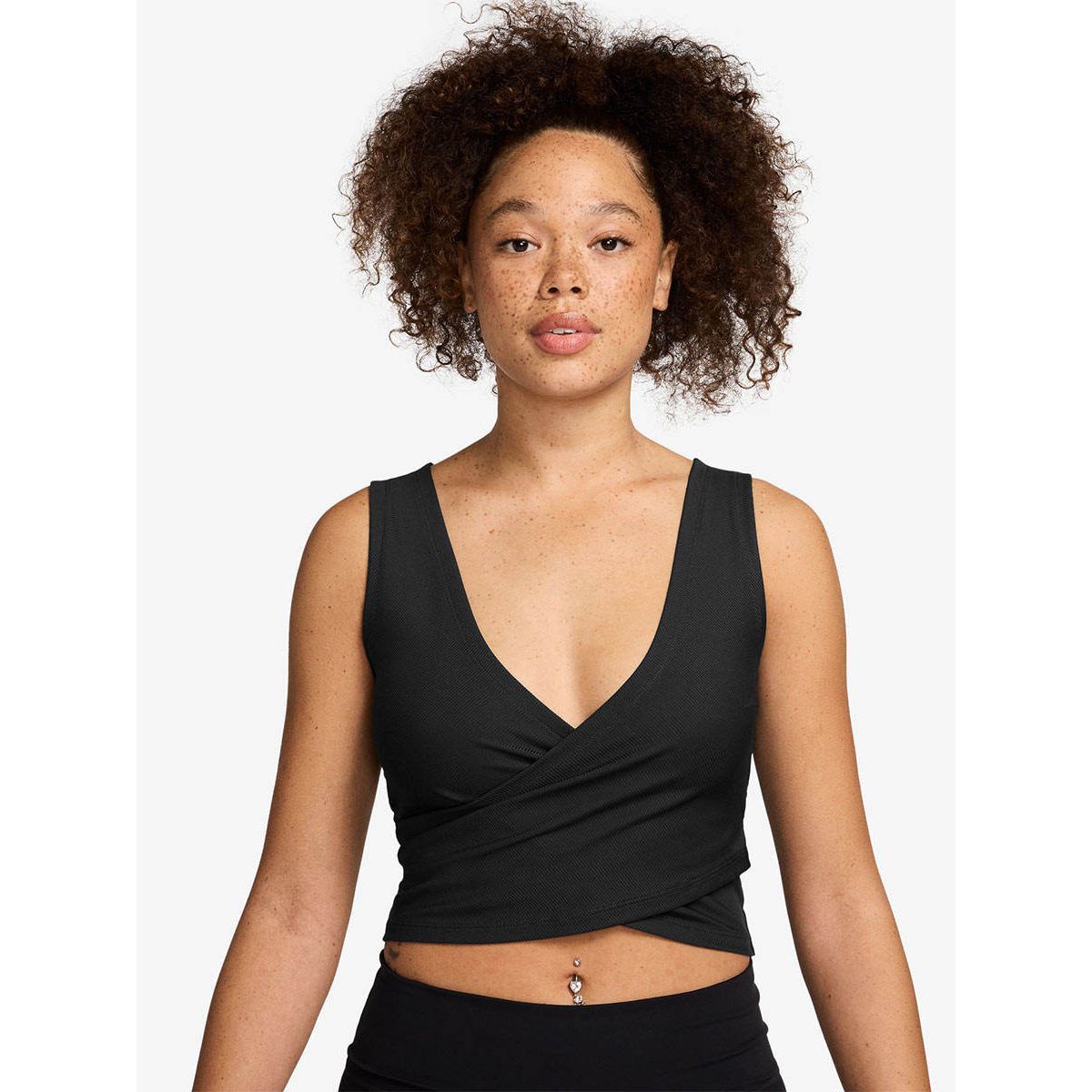 NIKE женская One Fitted Rib Cropped тренировочная майка