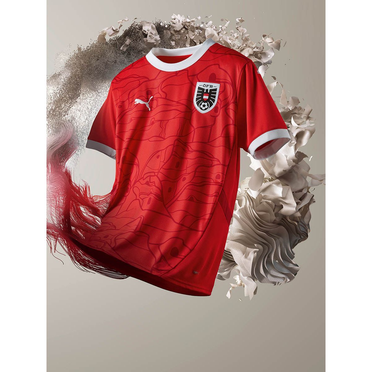 PUMA Men's ÖFB - Austria Home Replica Jersey мужской футбольный джерси