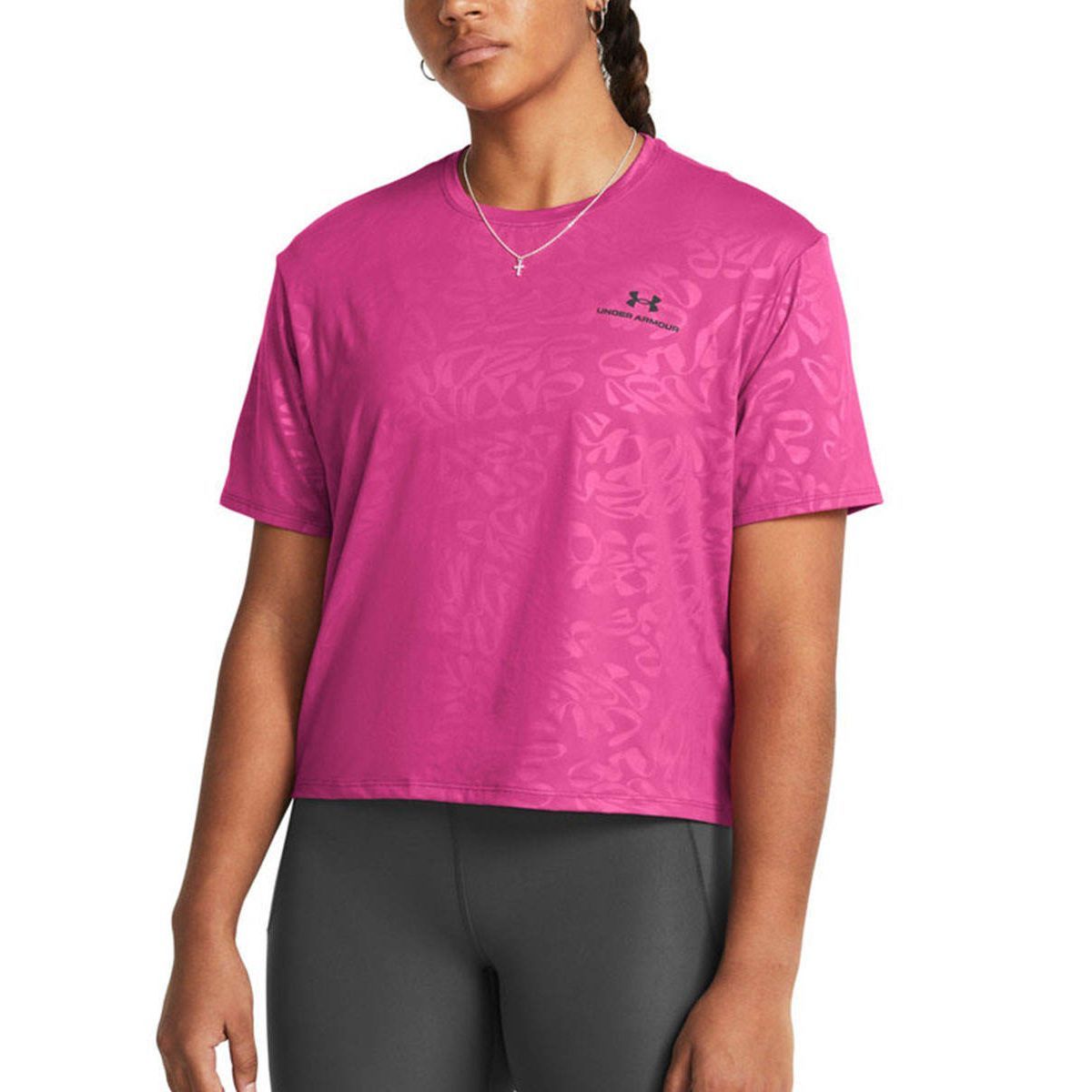 UNDER ARMOUR Vanish Energy Emboss Crop женская футболка для тренировок
