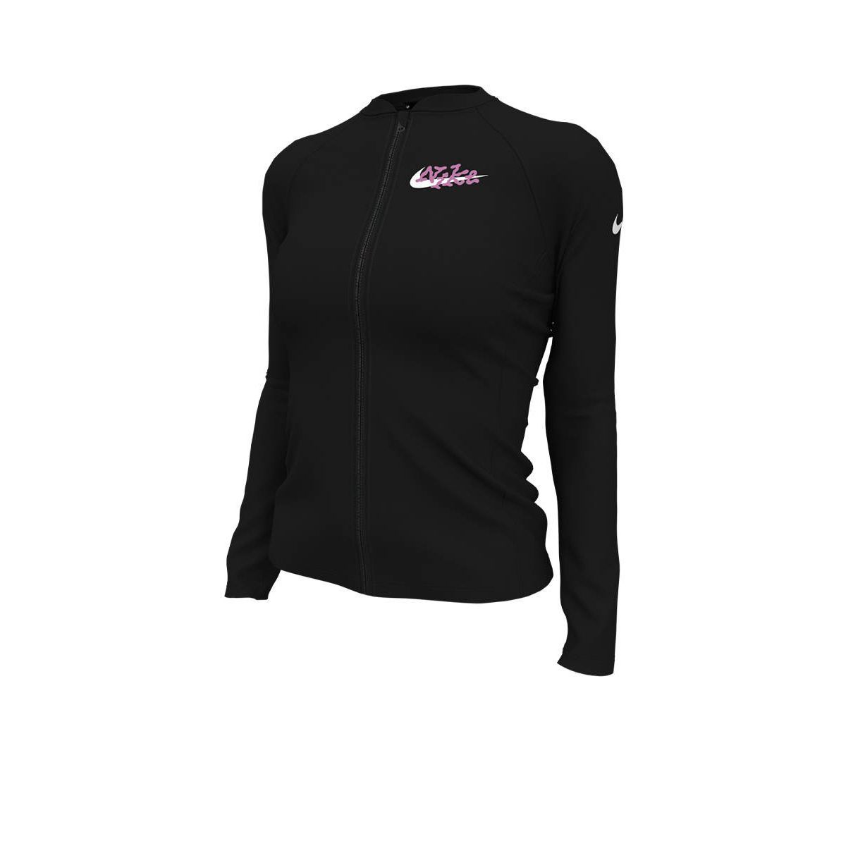 NIKE Logo Zip Long Sleeve Hydroguard женский рашгард