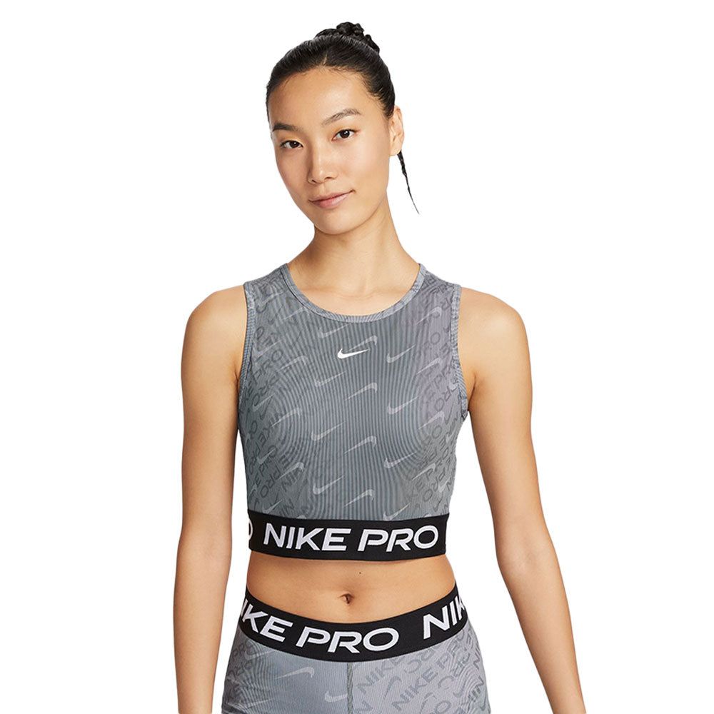 NIKE Dri-FIT Pro укороченная женская тренировочная майка с принтом