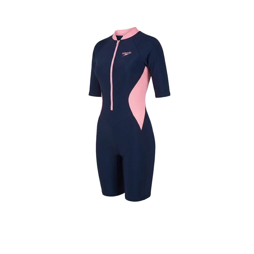 SPEEDO Zip Front Short Sleeve женский купальник