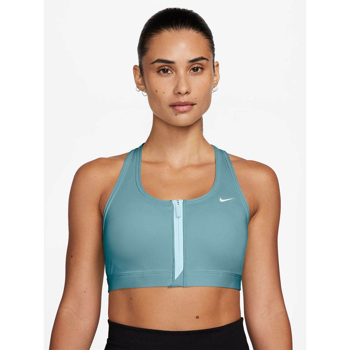 NIKE Swoosh Front Zip Medium-Support Padded женские спортивный лиф