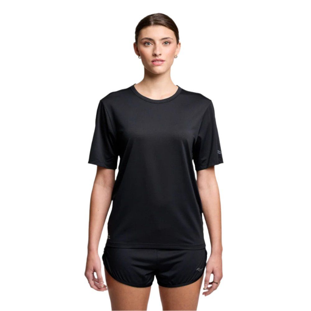 SAUCONY Stopwatch Short Sleeve женская беговая футболка