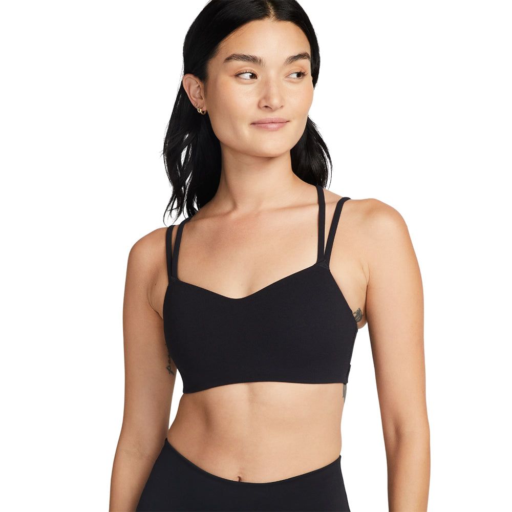 NIKE Zenvy Strappy женский спортивный бюстгальтер для тренировок с лёгкой поддержкой и мягкими чашками