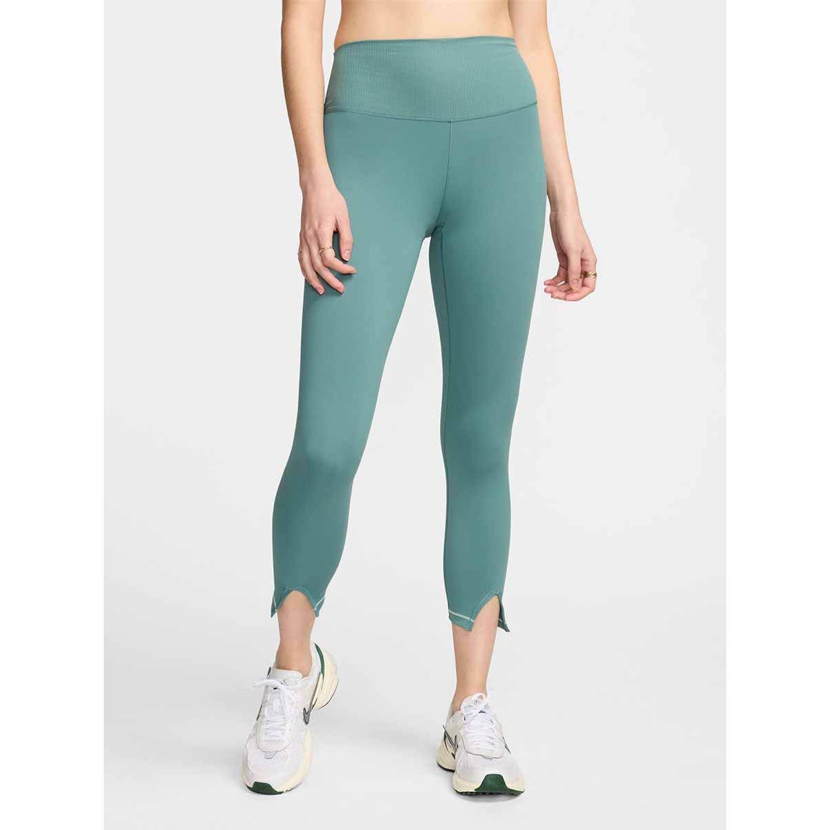 NIKE женские One Rib High-Waisted 7/8 тренировочные леггинсы