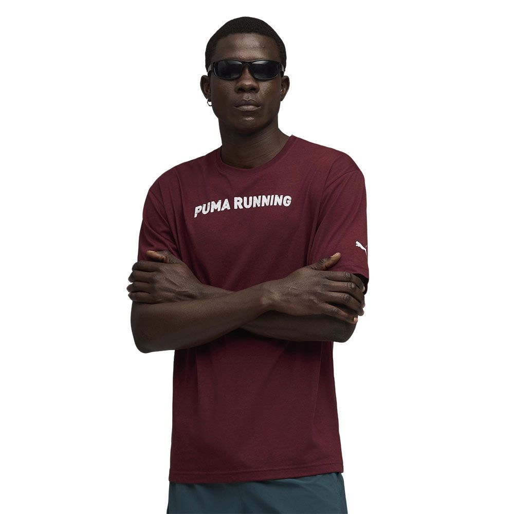 PUMA Run Graphic Oversize мужская беговая футболка