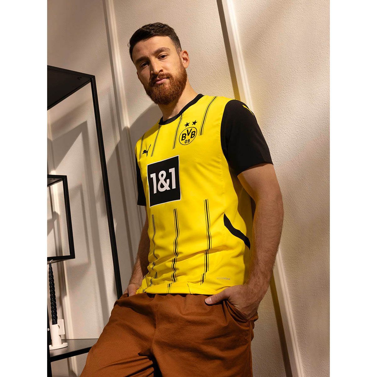 PUMA Borussia Dortmund мужская домашняя оригинальная футболка 2024/25
