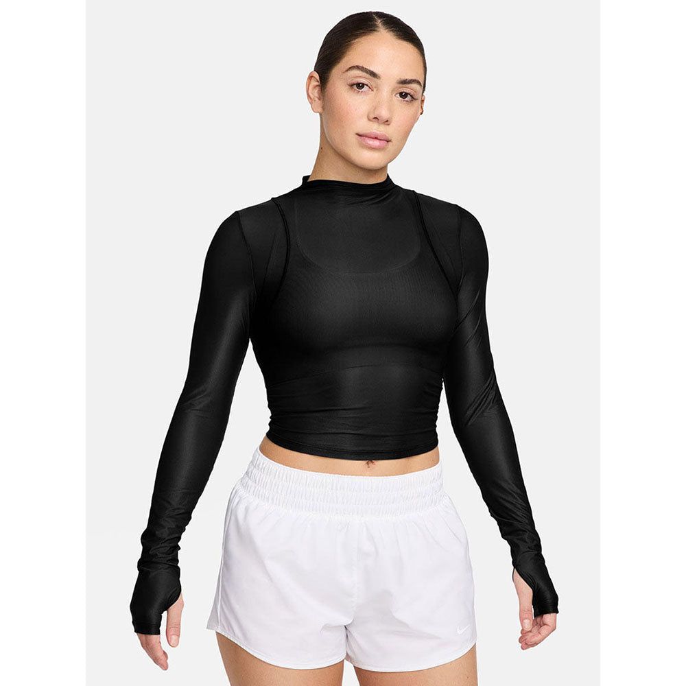 NIKE Zenvy Dri-FIT женская футболка с длинным рукавом для тренировок
