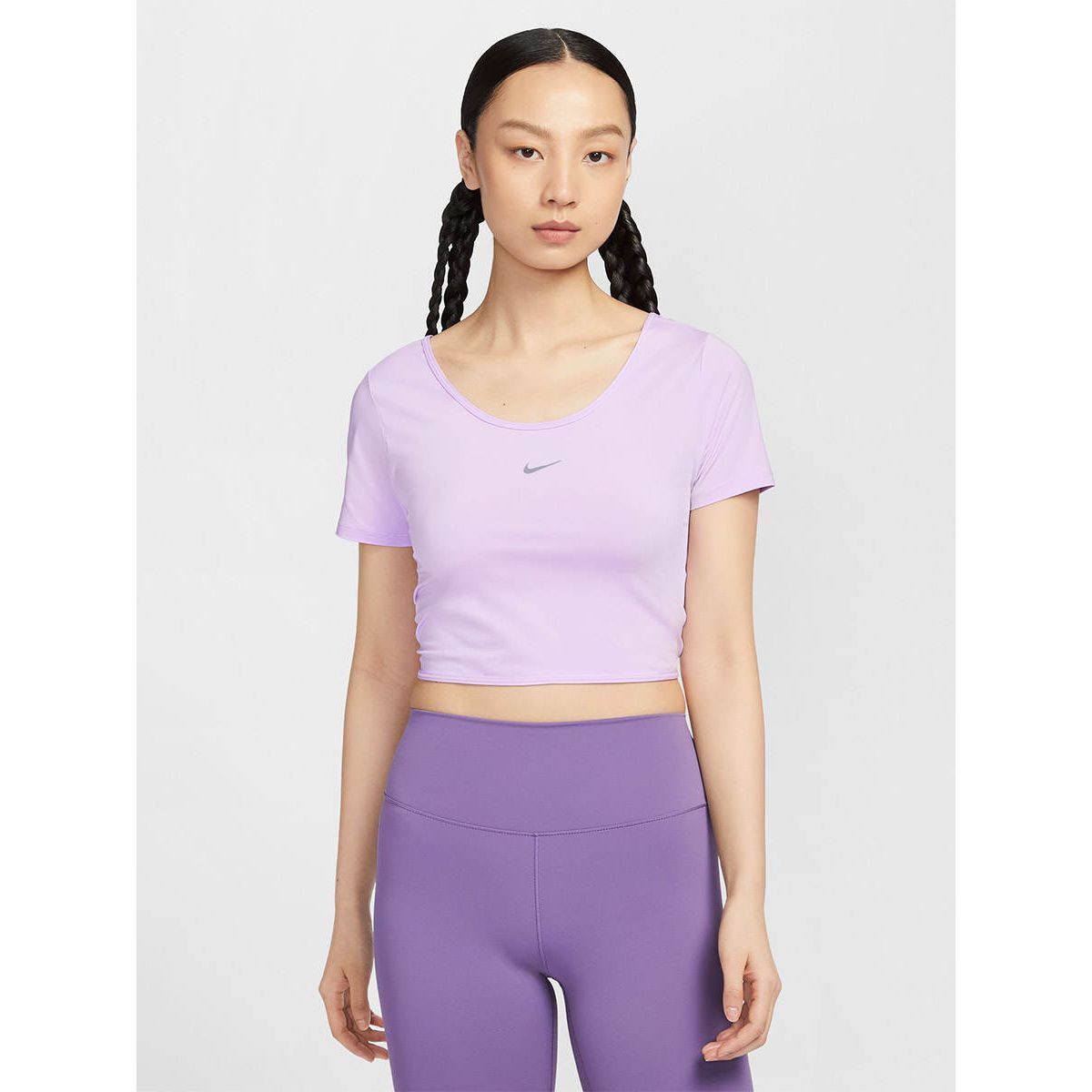 NIKE женская One Classic Cropped Twist тренировочная футболка