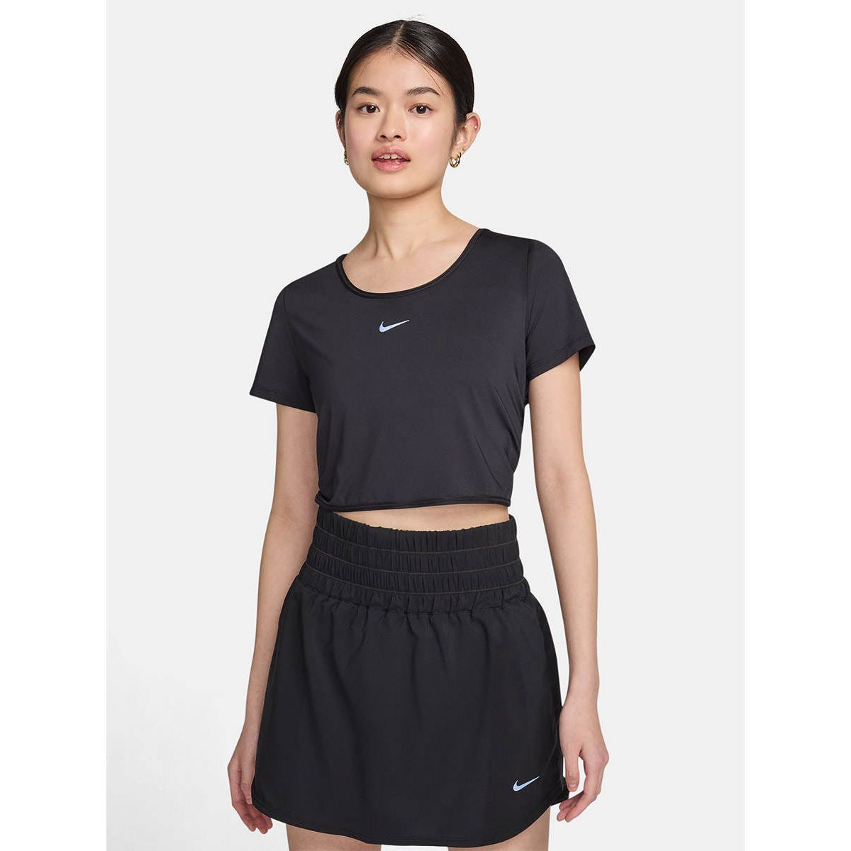 NIKE женская One Classic Cropped Twist тренировочная футболка