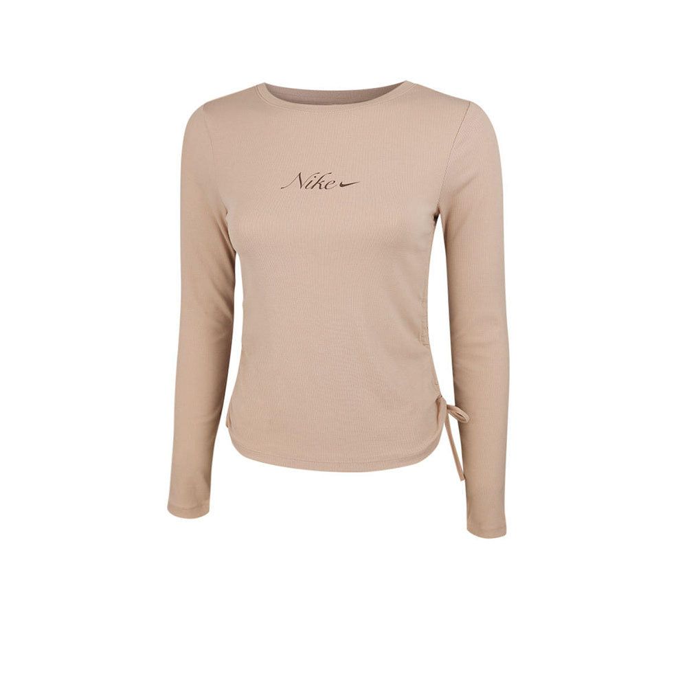 NIKE Sportswear Ribbed Long-Sleeve Cropped женские свитшот