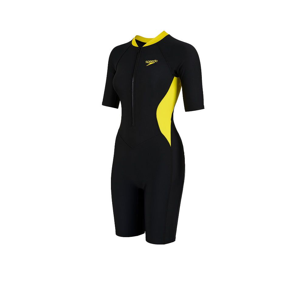 SPEEDO Zip Front Short Sleeve женский купальник до колен