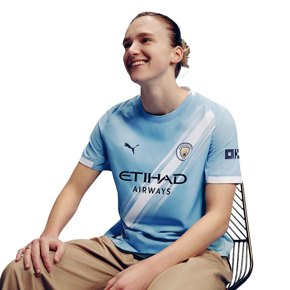 PUMA Women's Manchester City FC Home Replica 2025/26 женская футбольная футболка