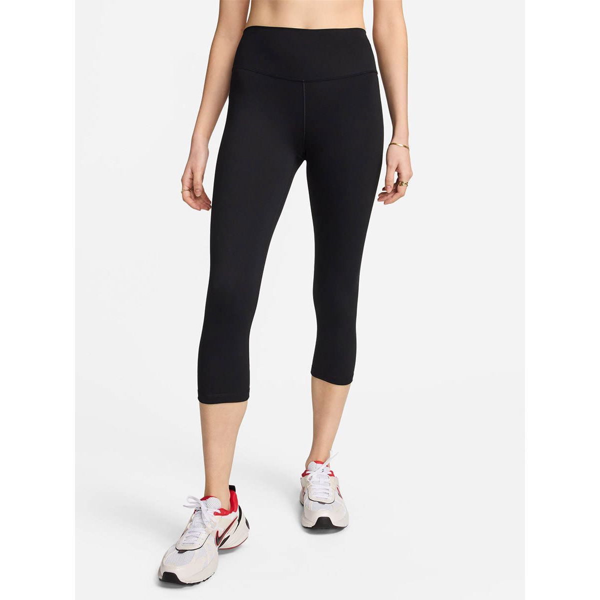 NIKE женские One High-Waisted Crop тренировочные леггинсы
