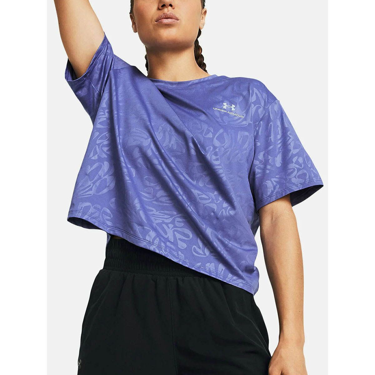 UNDER ARMOUR Vanish Energy Emboss Crop женская футболка для тренировок