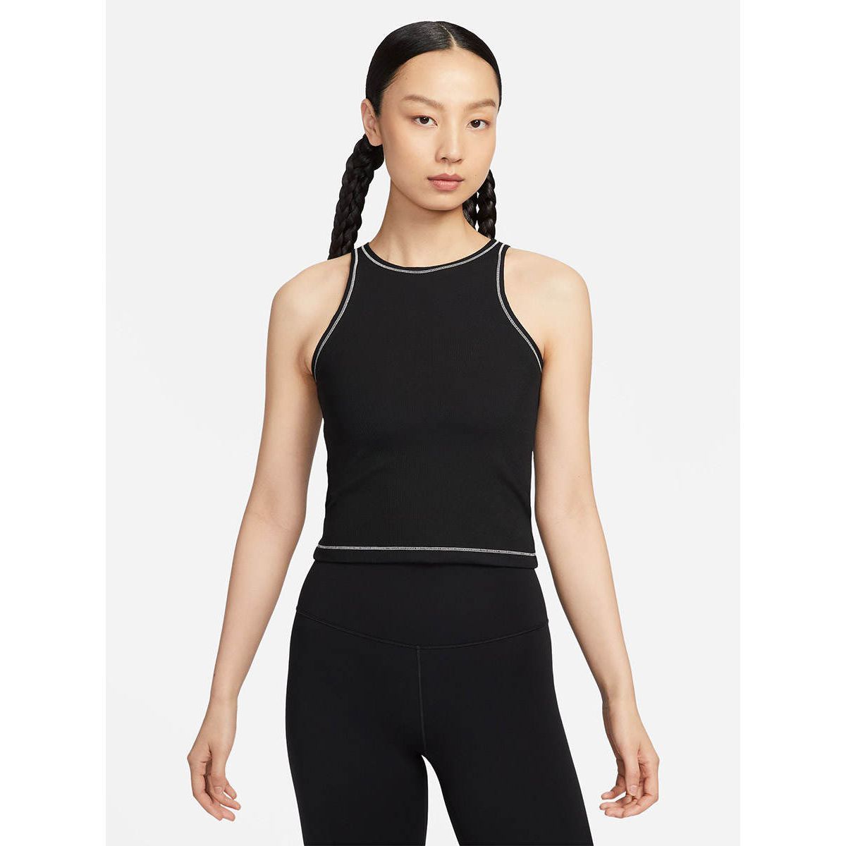NIKE женская One Fitted Ribbed тренировочная майка