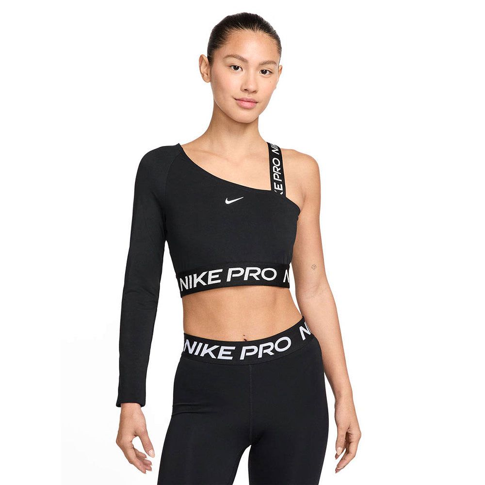 NIKE Pro Shine Dri-FIT Asymmetrical женские тренировочные футболка