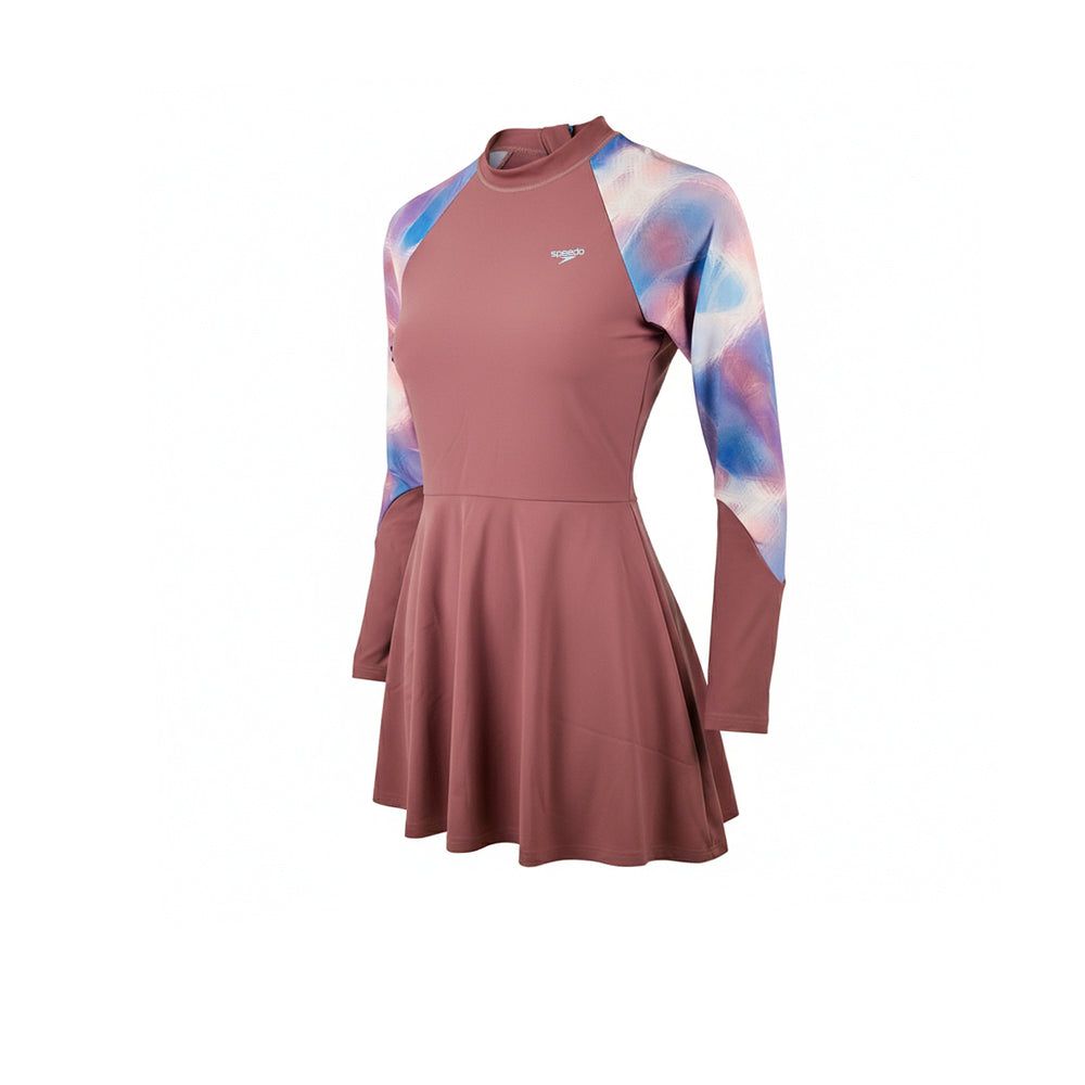 SPEEDO Printed Long Sleeve Dress женский купальник-платье