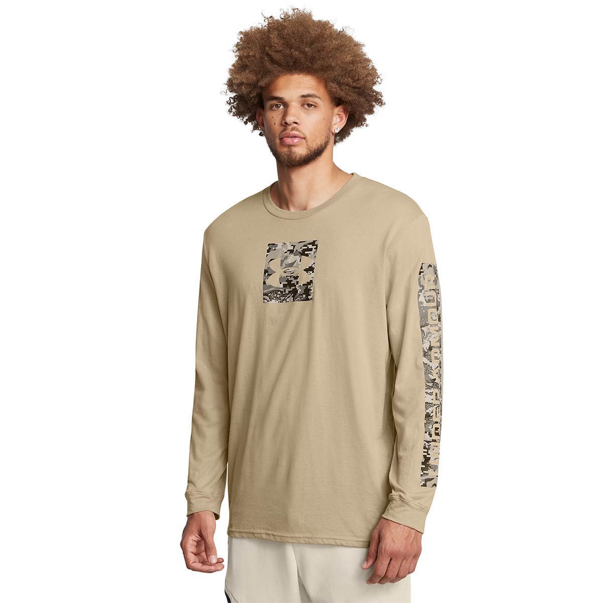 UNDER ARMOUR Camo Boxed Long Sleeve мужская тренировочная футболка