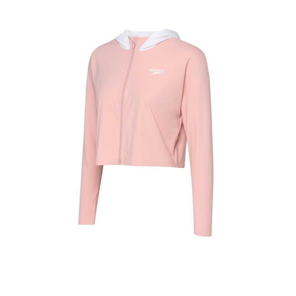 SPEEDO 'Wavechasers 2.0' Sweet Sun Protection Logo Crop Zip женский пиджак