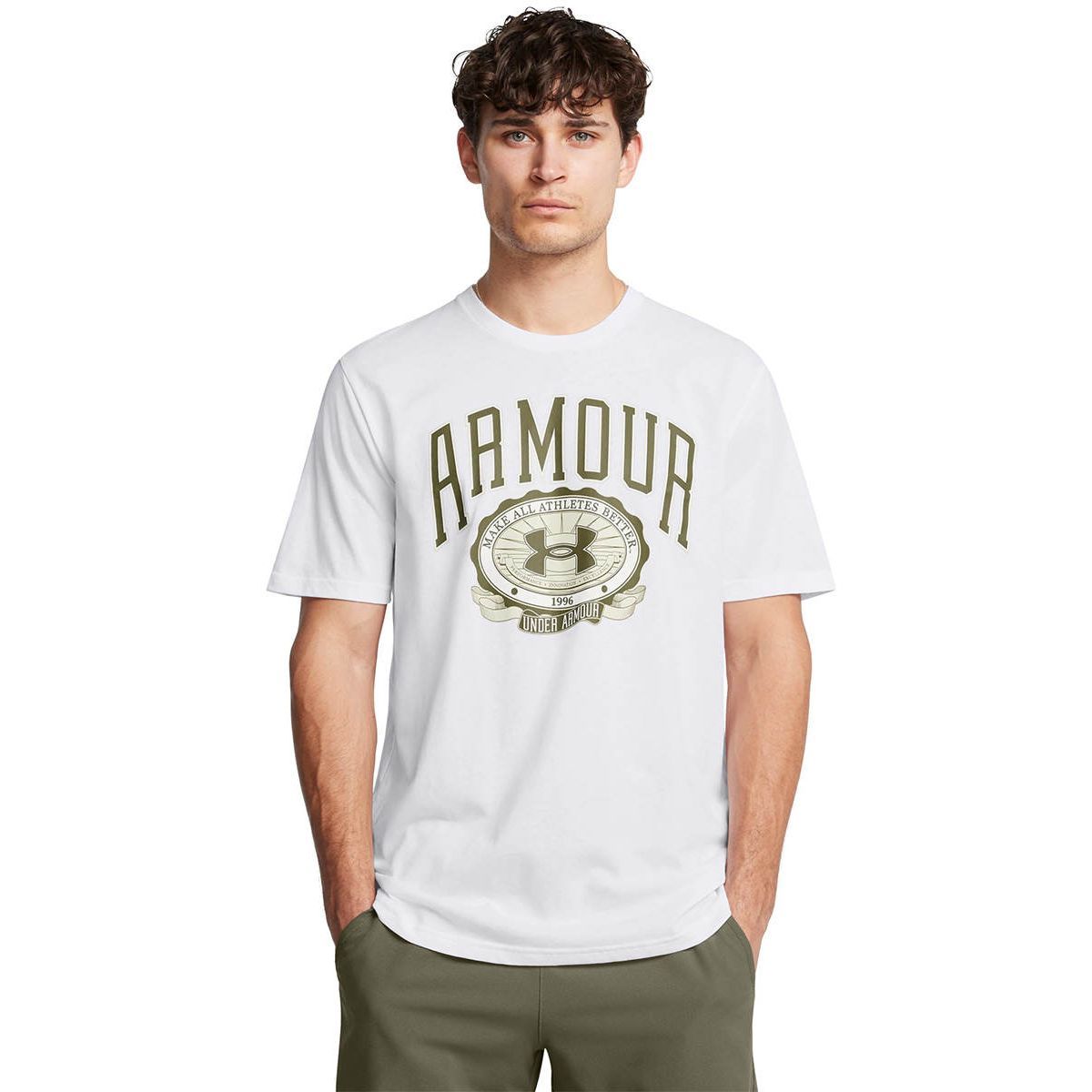 UNDER ARMOUR Collegiate Crest Short Sleeve мужская тренировочная футболка