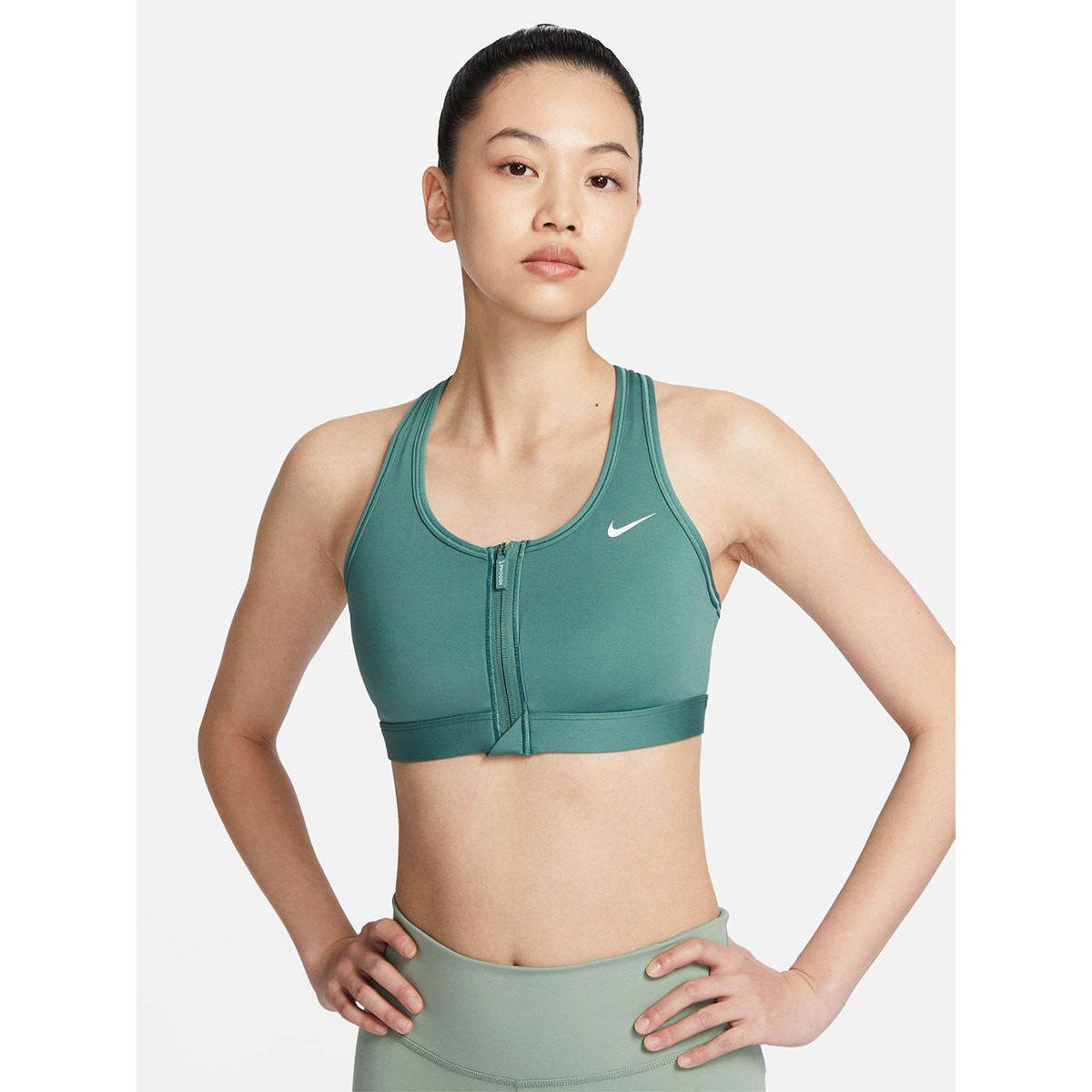NIKE Swoosh Front Zip Medium-Support женские спортивный лиф