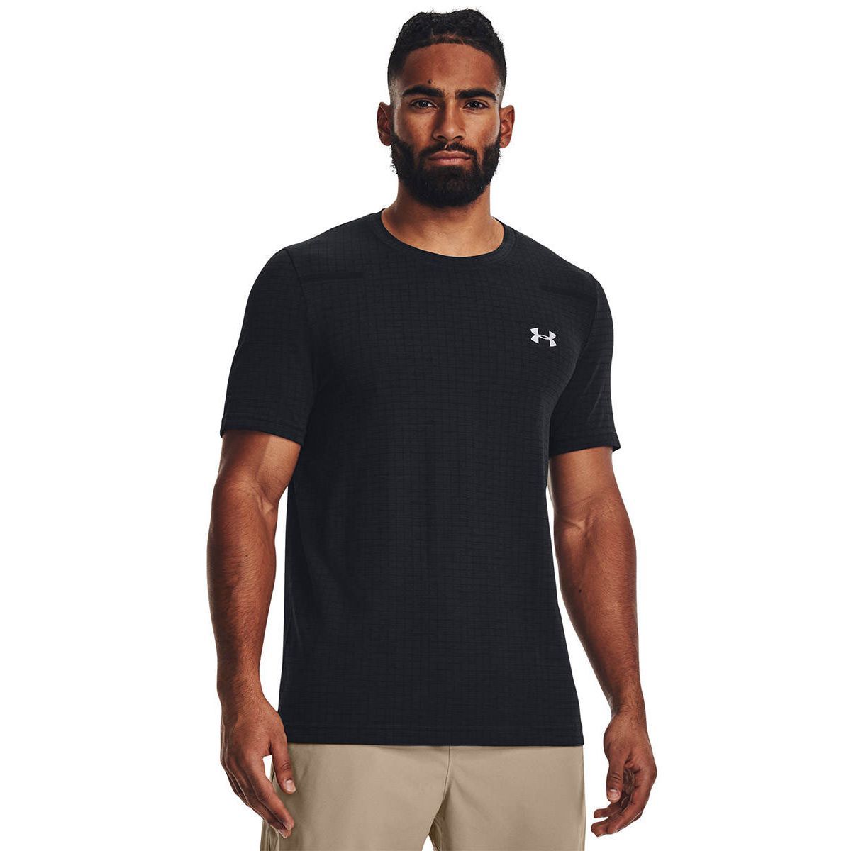 UNDER ARMOUR Seamless Grid Short Sleeve мужская тренировочная футболка